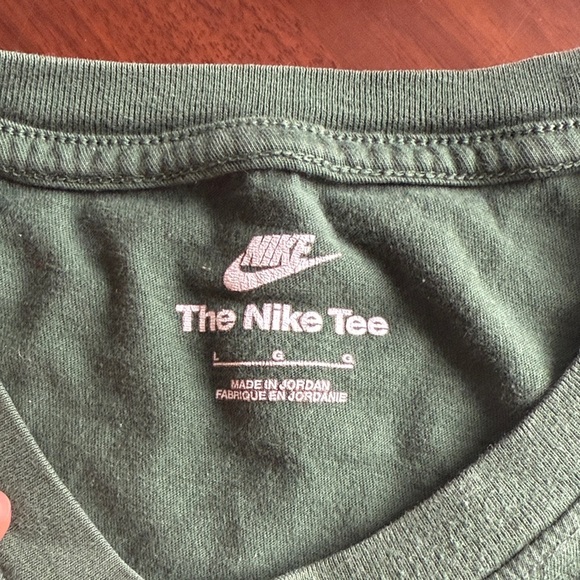 Nike Forest Green Tee with White Logo - large - Picture 3 of 5
